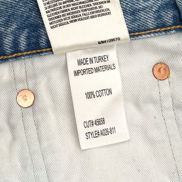 AGOLDE Parker Vintage Cutoff Denim Shorts Swapmeet Light Wash Size 26 - Picture 4 of 5